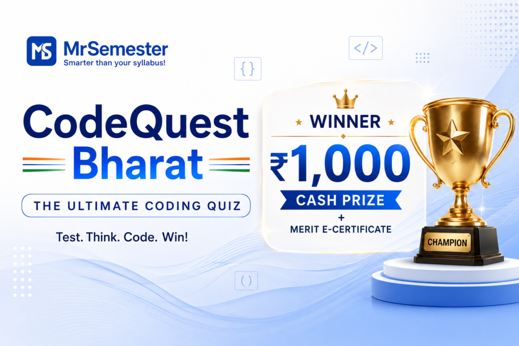 Code Quest Bharat 2026 💻 —The Ultimate Coding Quiz | Final Winners Announcement 🏆 | All Participants Certificate Download link 🔗.